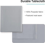Hiasan Tablecloth for Rectangle Tables - 70 x 140 inch - Waterproof, Spillproof & Wrinkle Resistant Washable Polyester Table Cloth for Dining/Party/Outdoor Picnic, Silver Grey