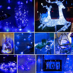 pozzolanas 8 Pack Blue Battery Operated String Lights - 7ft Waterproof Fairy Lights with 20 LEDs for Home, Mason Jar, Party, Wedding, Halloween, Christmas Decorations