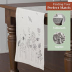 Maison d' Hermine Table Runner 100% Cotton Single Layer Table Runners 108 inches Long Decorative for Home Kitchen Dining Party Baby Shower Wedding Bridal Shower Spring Summer (Flore, 14.50" x 108")