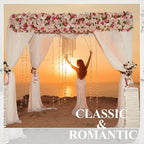 Wedding Arch Draping Fabric 3 Panels 30" x 32 ft White Wedding Arch Drapes for Ceremony Chiffon Fabric Drapes Arbor Drapery Decorations for Reception Sheer Backdrop Curtains for Party Ceremony