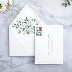 PONATIA 50PCS A7 Euro Flap Ivory Envelope, 5.25 x 7.25'' Flowers Liner Envelopes for Wedding Invitations, Photos, Postcards, Greeting Cards, Christmas Gift Cards, Acrylic Mailing, 5x7 Envelopes