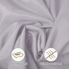 Ascoza 2pack 132 Inch Silver Round Tablecloth in Washable Polyester Fabric for Wedding/Banquet/Restaurant/Parties