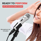 Pyle Universal Tripod Microphone Stand - Knob Boom Extends Up to 31'', Strong and Lightweight Tubing, 3.5'' x 38'' -inches, Lightweight and Collapsible Mic Stand