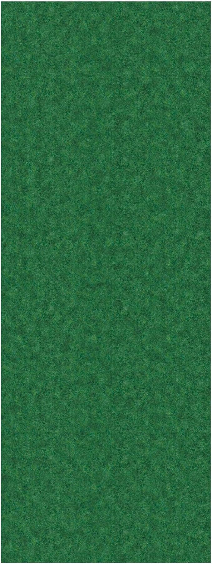 Ottomanson 2'7" x 15' Hallway Runner with Scraper Pile - Extra Durable Non-Slip Rug Mat for Indoor & Outdoor Use - Ideal for Kitchen, Entryway & Garage - High-Traffic Carpet, Green
