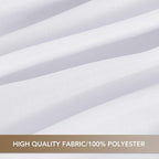 sancua White Square Tablecloths 70x70 Inch, 2 Pack - Fabric Table Cloth for Square or Round Tables, Washable Polyester Table Cover for Outdoor Party, Birthday, Decorative Display Tables