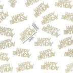 Champagne-Gold Happy Birthday Confetti for Tables Light Gold Glitter Birthday Party Table Scatters for Adult/Kids Birthday Anniversary DIY Crafts Party Supplies 100PC