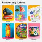ARTISTRO Vibrant Acrylic Paint Markers for Rock, Fabric, Glass, Wood, Paper, Ceramic, Canvas & More - 36 Dual-Tip Paint Pens (Dot & Fine) - Quick Dry, Teacher Classrooms Must Have, Drawing Markers