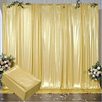 Outpain 30x10ft Gold Sequin Backdrop Curtains -Heavy Duty Gold Photography Backdrops with Non-Shedding Glitter, Wrinkle-Free Stage Drapes for Wedding/Christmas/Studio Shoots (5x10ft 6 Panels)