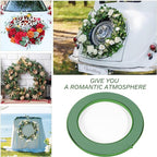 DOITOOL Flower Foam Ring with Suction Cup Car Flower Mud Green Wet Foam Blocks Round Floral Foam Blocks Artificial Floral Arrangements Mud for Florist Wedding Car Holiday Decoration 250g