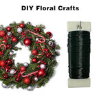 Green Floral Wire 3 Pack 114 Yards 22 Gauge Flexible Paddle Craft Wire for Wreath Making, Christmas Tree, Floral Arrangements and DIY Crafts