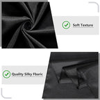 Black Backdrop Curtain for Party, Halloween Backdrop Rod Pocket Photo Drapes Panels Fabric Curtain Backdrop Black Birthday Party Decor for Boys Teens Men,5ft x 8ft, 2 Panels