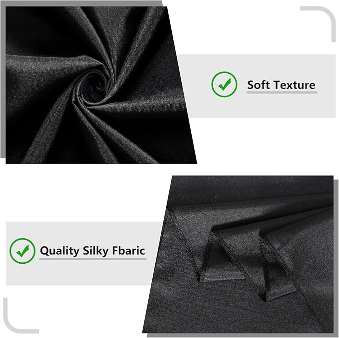 Black Backdrop Curtain for Party, Halloween Backdrop Rod Pocket Photo Drapes Panels Fabric Curtain Backdrop Black Birthday Party Decor for Boys Teens Men,5ft x 8ft, 2 Panels
