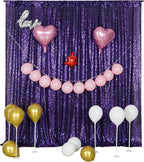 Poise3EHome Purple Sequin Backdrop,8FT x 10FT Sequin Photography Backdrop Curtain for Party Decoration, Purple