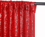 JYFLZQ Red Sequin Backdrop Curtains 8ft x 8ft 1 Panel Glitter Photo Booth Backdrops Sparkly Photography Background Drapes for Parties Wedding Bridal Showers