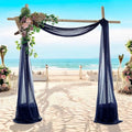 MDS Halloween Chiffon Draping Fabric - 2 Panel, 30" Wide x 40ft Long - Sheer Spooky Arbor & Canopy Drapery for Haunted House Backdrops, Party Ceilings, DIY Costumes & Themed Events - Navy Blue