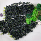 24 Pack Artificial Wisteria Flower Fake Silk Flowers String Vine Ratta Hanging Garland for Home Garden Party Wedding Backdrop Arch Decor (Black)