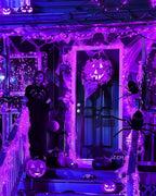 Fairy Lights Battery Operated, Twinkle String Lights Waterproof Silver Wire 5 Feet 60 Led Firecracker Starry Lights for DIY Wreath Home Party Bedroom Mason Jar Indoor Halloween Decoration, Purple