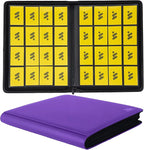 Premium 1000+ Pockets Card Binder,16 Pockets Trading Card Binder Ringless Side Loading Trading Card Album Folder for TCG - Dark Purple