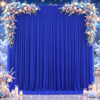Royal Blue Tulle Backdrop Curtain for Parties Wedding,5ft x 10ft Wrinkle Free Curtain Backdrop,2 Layer Drapes for Backdrop,Polyester Wedding Back Drop for Bridal Shower Birthday Baby Shower