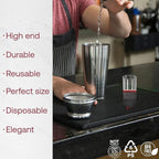 Smarty Had A Party 14 oz Plastic Highball Glasses Disposable – 48 Bloody Mary Glasses, Crystal-Cut Cocktail Cups Disposable Classy, 14 oz Plastic Cups for Parties, Weddings and Events