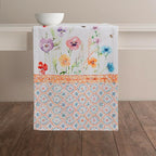 Maison d' Hermine Table Runner 100% Cotton Single Layer Table Runners 108 inches Long Decorative for Home Kitchen Dining Party Wedding Bridal Shower Spring Summer (Summer Whisper , 14.50" x 108")