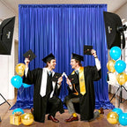 10x10 Wrinkle Free Royal Blue Sequin Backdrop Curtain for Parties-Thick Not Fall-Off Glitter Backdrop Drapes-2 Panels 5x10ft Shimmer Photo Back Drop Cloth for Wedding Birthday Photography Background