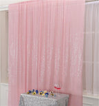 Eternal Beauty Pink Sequin Backdrop, 7x7 Ft Glitter Background Curtains for Shimmer Photography Party Wedding Birthday Back Drop Decor
