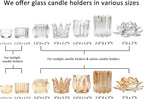 GOLDEAL 6Pcs Clear Glass Votive Candle Holders Tealight Holders Decorative, Tea Candle Holders Bulk,Candlestick for Wedding, Party,Dinner, Home Table Decor.