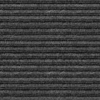 House, Home and More Indoor Outdoor Double-Ribbed Carpet Runner with Skid-Resistant Rubber Backing - Smokey Black - 4 Feet x 50 Feet