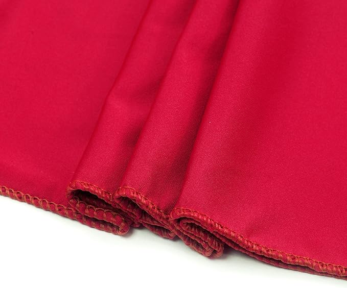MDS Pack of 25 Spandex Chair Sashes Bows Elastic Stretch Dining Chair Bands Ties Without Slider Buckle Universal fits for Wedding Baby Shower Birthday Party Banquet Event Decoration - Red