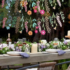 2PCS Flower Party Banner Wildflower Party Decorations Double-Sided Waterproof Flower Garland Baby Shower Birthday Tea Party Supplies Garden Picnic Wedding Backdrop Indoor Outdoor