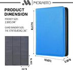 Card Binder 9 Pockets,Trading Card Binder Holds up to 864 Cards with 48 Sleeves,Zipper Card Holder Album Compatible with TCG Card/Game Cards/Sports Card