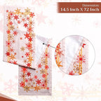 Maison d' Hermine Table Runner 100% Cotton Single Layer Table Runners 72 inches Long for Thanksgiving Christmas Decorations Home Kitchen Dining Party Wedding (Crystal Star, 14.5" x 72")