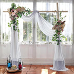 MDS Halloween Chiffon Draping Fabric - 2 Panel, 30" Wide x 100ft Long - Sheer Spooky Arbor & Canopy Drapery for Haunted House Backdrops, Party Ceilings, DIY Costumes & Themed Events - Cool Gray