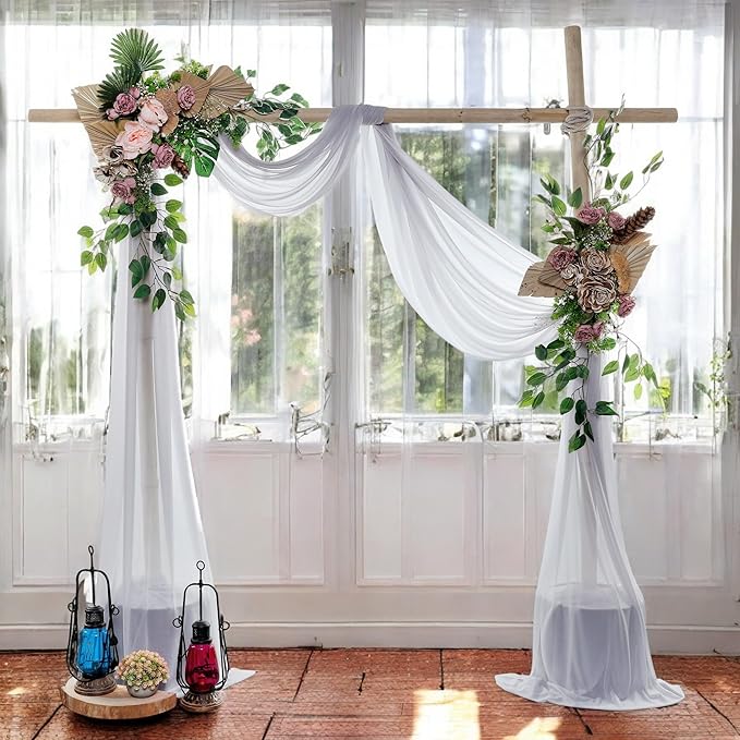 MDS Halloween Chiffon Draping Fabric - 1 Panel, 30" Wide x 30ft Long - Sheer Spooky Arbor & Canopy Drapery for Haunted House Backdrops, Party Ceilings, DIY Costumes & Themed Events - Cool Gray
