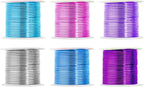 Mandala Crafts 13 Gauge Anodized Aluminum Craft Wire for Jewelry Making - 300 FT Colored Flexible Silver Lavender Purple Pink Ice Blue Turquoise Wire - Bendable for Bonsai Armature Crafting Sculpting