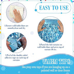 Jutom 6 Pieces 3.3 x 6.6 ft Wavy Tinsel Foil Fringe Curtains Foil Fringe Streamer Backdrop Party Curtain for Sea Mermaid Baby Shower Birthday Party Decoration(Light Blue)