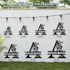 Custom Metal Name Sign, Personalized Family Last Name Signs for Home, Split Letter Monogram Wall Art Decor, Customized Metal Signs for Outdoor, Personalized Wedding Housewarming Gift