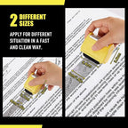Mimorou 4 Pack Identity Theft Protection Roller Stamps Kit Confidential Privacy Roller Hidden Wide Privacy Stamp 5 Pcs Refills Security Ink for Mail Address Blocker(Yellow)