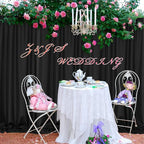 MEETSKY 6 Panels Black Backdrop Curtain for Party Wedding Ceremony 30ftx 10ft Photo Curtains Backdrop Drapes Fabric Backdrop Curtain Rod Pocket Decoration Birthday Party for Boys Men, 5ft x 10ft x 6P