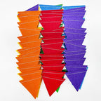pinkblume Rainbow Party Decorations Colorful Felt Hanging Triangle Mini Bunting Pennant Banner Flag for Birthday Wedding Baby Shower Engagement Carnival Fiesta Festival Party Classroom Nursery Decor
