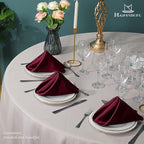 Manyshofu 60 Pieces Maroon Satin Napkins - 20x20 Inches Cloth Napkins, Square Satin Fabric Napkins Set - Elegant & Reusable Table Napkins for Wedding Dinner Party Lunch Banquet Restaurant Decoration