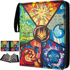 9 Pocket Card Binder for MTG/YGO/PTCG/Game Cards, Holds 900 Cards,Premium Card Collector Book for TCG Players,Toys Gifts for Kids(MTG-5)
