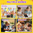 Party Favors for Kids: 24 Pack Scratch Art Notebooks with Rainbow Colors, 2-in-1 Coloring & Scratch Books, Bulk Birthday Gifts, Goodie Bags, Classroom Prizes for Boys & Girls