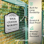 Custom Decorative Outdoor Metal Signs, Personalized Aluminum, Waterproof Made In USA, Silver 24x24