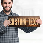 Custom Sign, Custom Street Sign, 11 Font Colors, 13 Font Styles, 4 Hole Options, 22 Sizes, 6x18 Inches, Rust Free DiBound, Fade Resistant, Made in USA by My Sign Center (Vintage Wood)