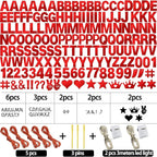 167Pcs DIY Glitter Customizable Banner Kit Custom Banner Happy Birthday DIY Letter Banners Happy New Year Personalized Banners Christmas Baby Shower Birthday Party Decorations Supplies(Shiny Red）