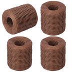 4 Roll 656Ft Brown Floral Wire, Rustic Vine Bind Wire for Flower Bouquets, Waterproof Paper Wrapped Twine(4 x 656 Ft)