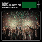 Ultimate Confetti, Rectangular Biodegradable Confetti – Dark Green Fluttering Tissue Paper Confetti for Cannon and Launcher use - Wedding Confeti, Birthday, Parties and Live Events - 1 lb, 16 oz