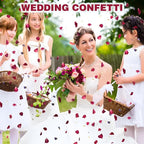 20 Pack Prefilled Confetti Packets,Biodegradable Flower Petals, Real Dried Flower Petals Individual Packing Rose Petals Wedding Send Off Ideas (Red Rose & Lavender & Lvory Jasmine Buds)
